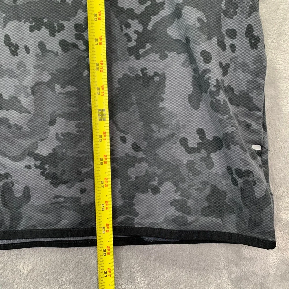 Reebok Mens Camouflage Hoodie Sweatshirt Size 2XL Full Zip Athletic Gray
